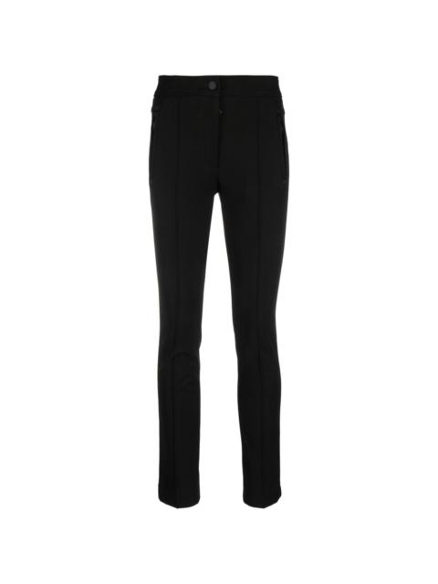logo-patch mid-rise trousers