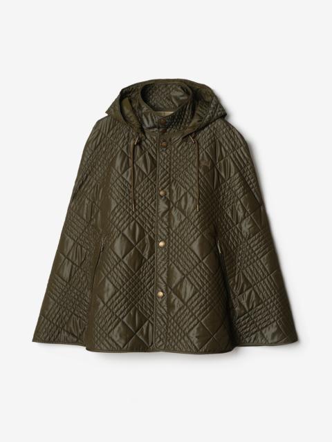 Burberry Micro Check-stitch Nylon Blend Cape