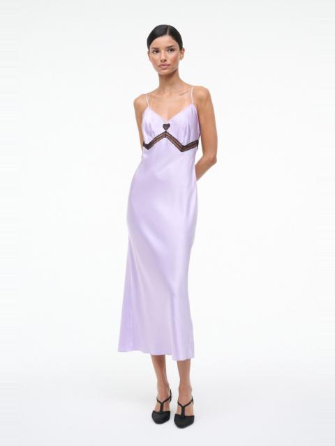 STAUD TERRA SILK DRESS WISTERIA