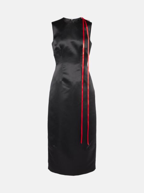 Simone Rocha Bow-detail satin midi dress