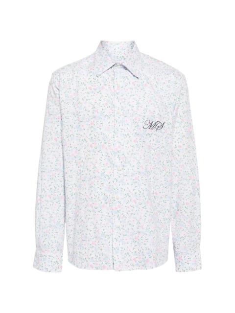 Marine Serre floral-print cotton shirt