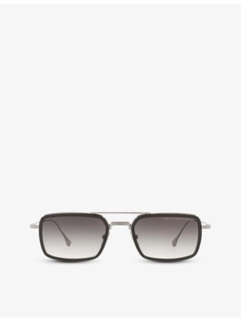 DITA DTS134-53-01-Z Flight.008 rectangular acetate and titanium aviator sunglasses