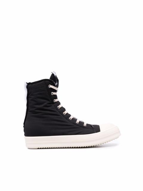 high-top canvas sneakers