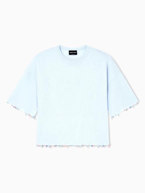 GIORGIO ARMANI SILK AND COTTON T-SHIRT