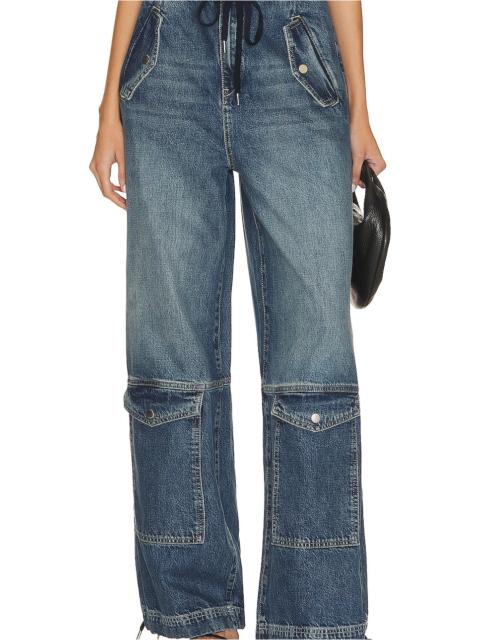 GRLFRND Alix Wide Leg Drawstring Cargo