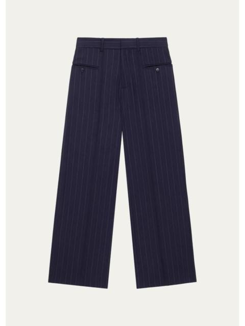 WE-AR4 The Avenue Pinstriped Wide-Leg Pants
