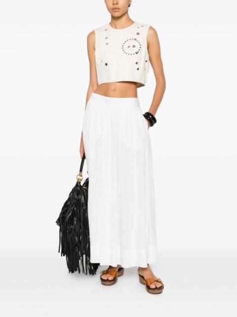 Chloé stud-embellished crop top