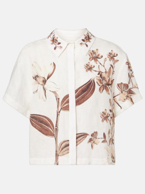 Agua by Agua Bendita Virtuosa floral linen shirt