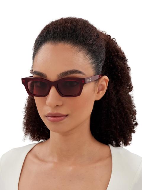 GUCCI Women's Gucci Lacquered 51MM Cat-Eye Sunglasses - Red Gold Red