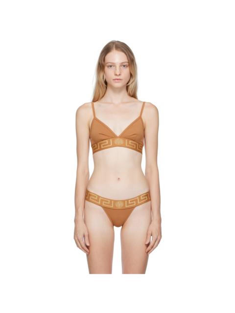 VERSACE Tan Greca Bra