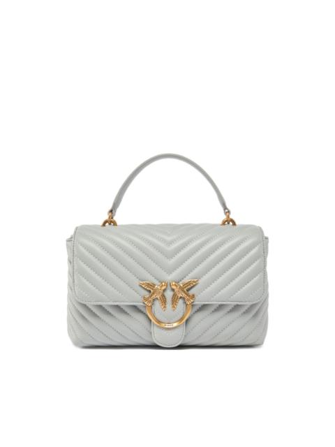 PINKO medium Love chevron-quilted appliqué tote bag