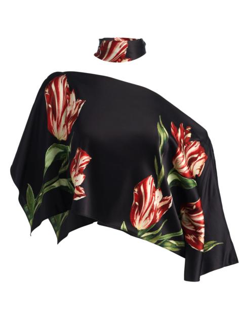 Alice + Olivia RITA DRAPED TOP WITH SCARF