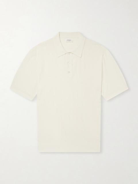 Hartford Pointelle-Knit Cotton Polo Shirt