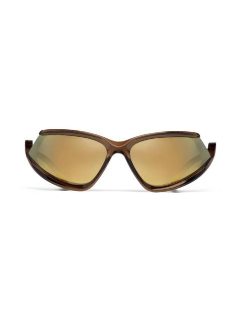 BALENCIAGA Side Xpander Cat Sunglasses  in Nude