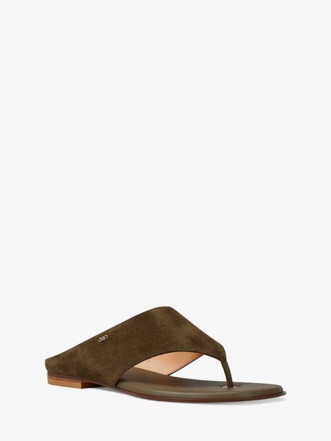 MICHAEL KORS Alster Suede Thong Sandal