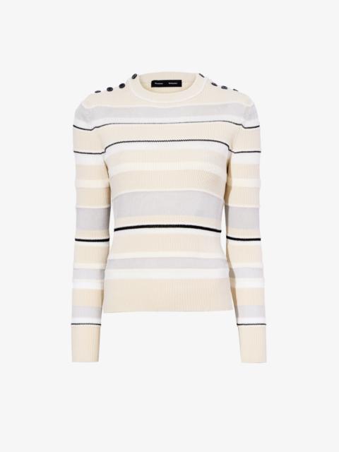 Judy Sweater in Textured Striped Knit