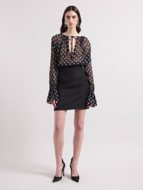 NINA RICCI Black Jacquard Skirt