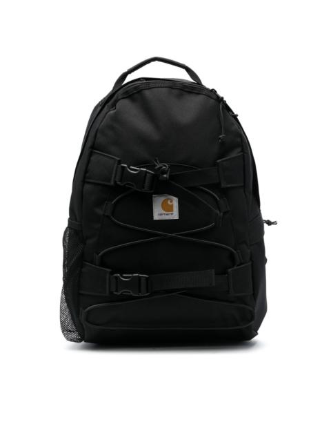logo-patch zip-up backpack