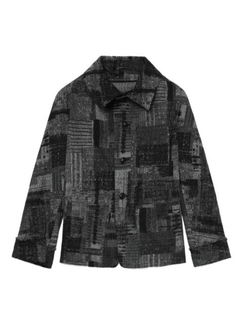 Y's abstract-print button jacket