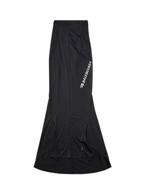 Women's Sporty B Activewear Mermaid Skirt in Black