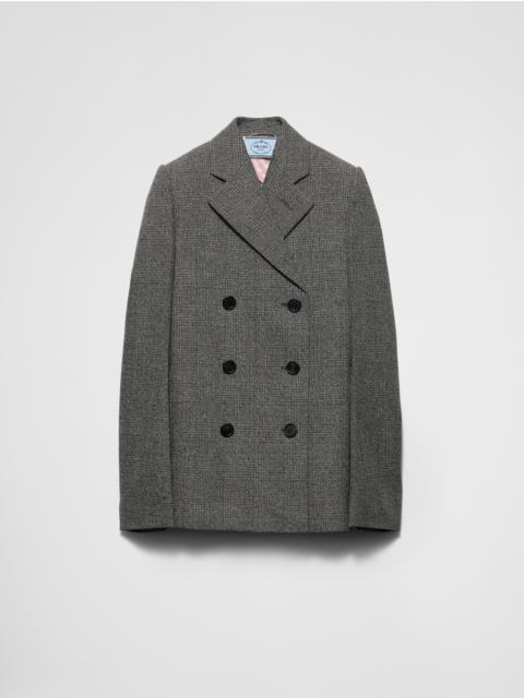Prada Double-breasted Prince of Wales checked jacket