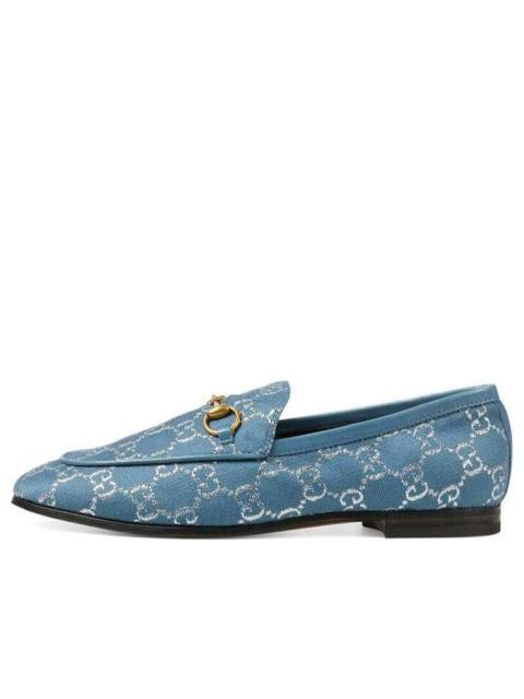GUCCI (WMNS) Gucci Jordaan Loafers Shoes Blue 431467-2C820-4691
