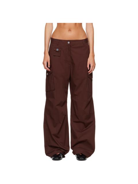 GANNI Brown Cotton Cargo Pants
