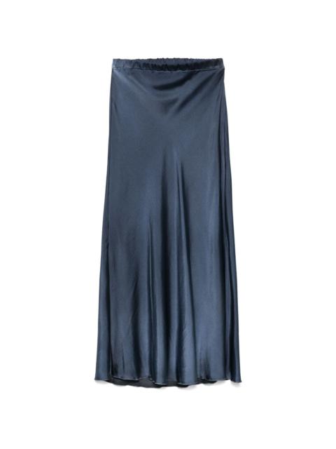 satin midi skirt