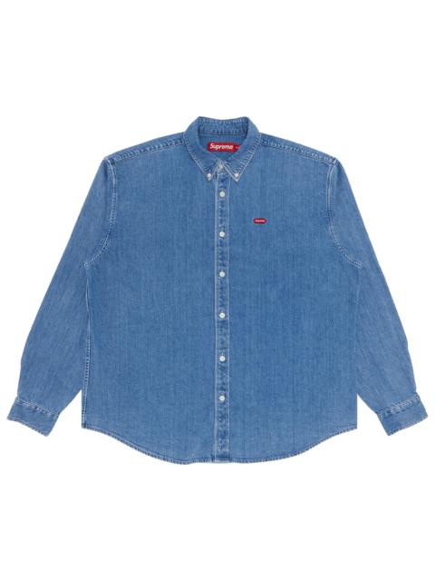 Supreme 대단한 작은 상자 셔츠 'Denim 이름 *