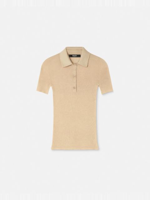 Cashmere-Blend Knit Polo Shirt