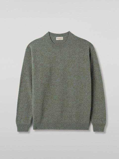 Johnstons of Elgin Craigie Green Lambswool Jumper