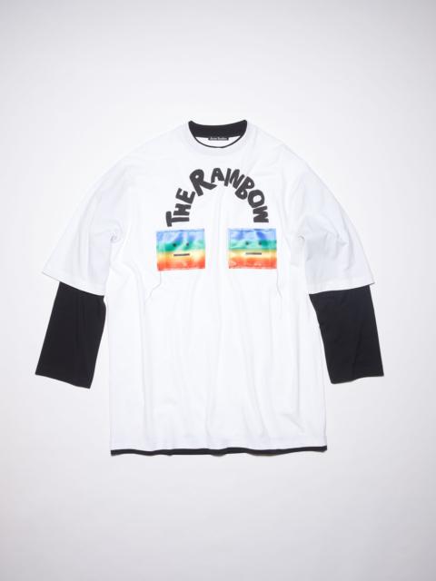Acne Studios Rainbow long sleeve t-shirt - Optic White
