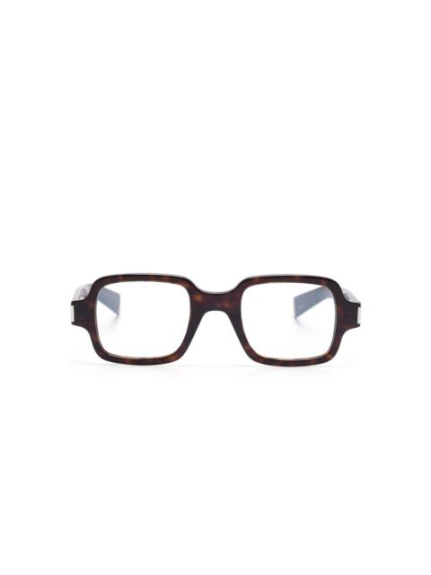 tortoiseshell-effect glasses