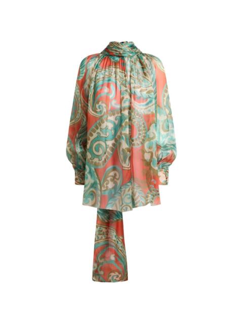 Etro bow paisley top
