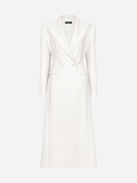 Dolce & Gabbana Long double-breasted wool cady coat