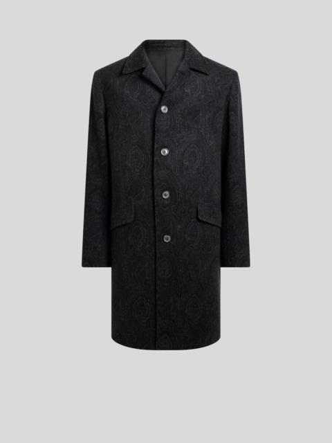 Etro WOOL AND CASHMERE JACQUARD COAT WITH ARNICA MOTIF