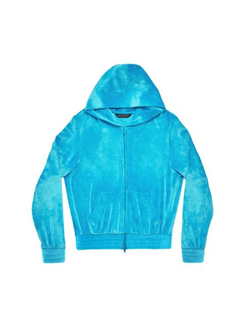 crystal-embellished zipped hoodie