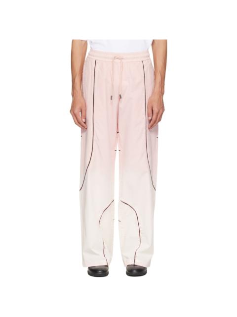 Off-White Pink Garment Dye Slouchy Track Pants