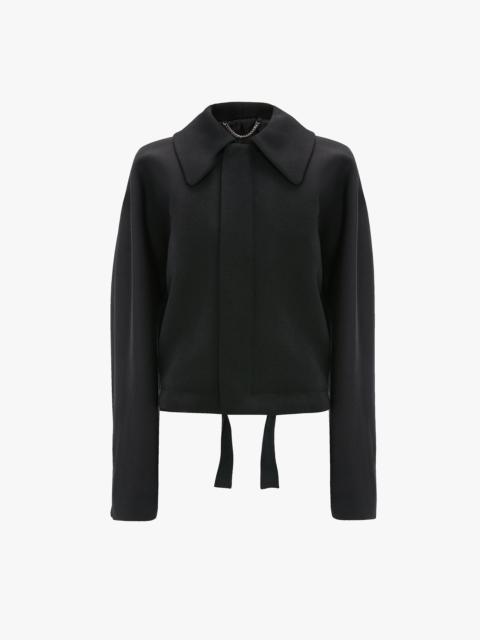 Victoria Beckham Arden Bomber Jacket In Black
