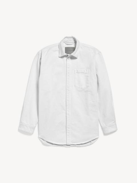 BALENCIAGA Men's Denim Long Sleeve Shirt in White