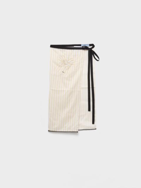 Prada Embroidered striped apron
