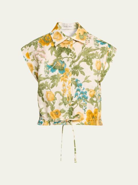 Cara Cara Octavia Floral Linen Top