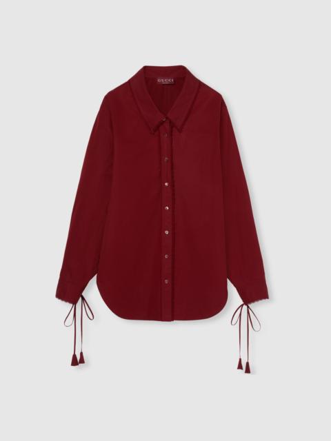 GUCCI Cotton poplin shirt with tie