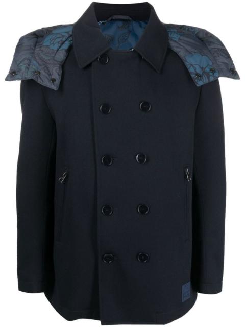 Etro detachable-hood double-breasted coat