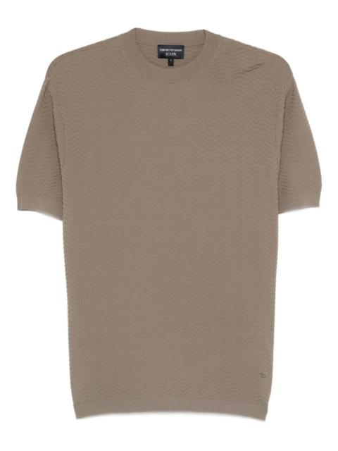 EMPORIO ARMANI textured short-sleeve T-shirt