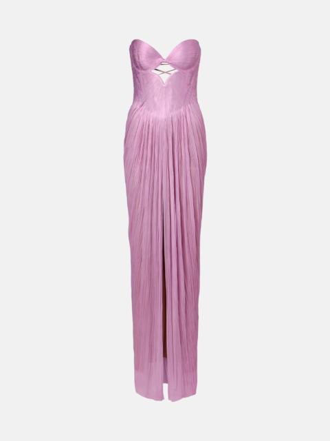 MARIA LUCIA HOHAN Stephanie silk tulle bustier gown