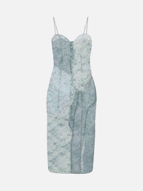 Acne Studios Paneled cotton-blend lace midi dress