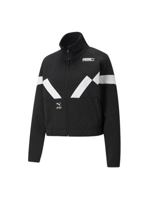 PUMA (WMNS) PUMA Pi Dblknit Logo Printing Stand-up Collar Jacket Black 531347-01