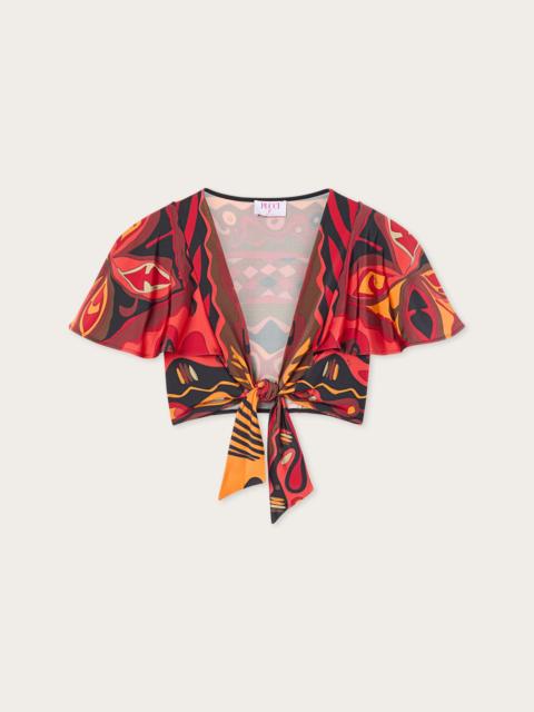 PUCCI ANGOLI PRINT KNOTTED TOP