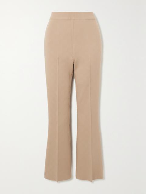 HIGH SPORT Kick Cropped Stretch-cotton Flared Pants